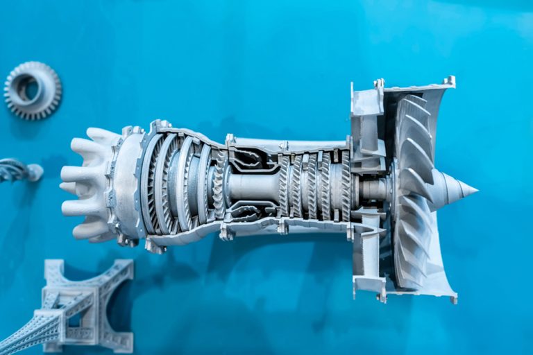 3d,Printer,Jet,Engine,Printed,Model,Plastic